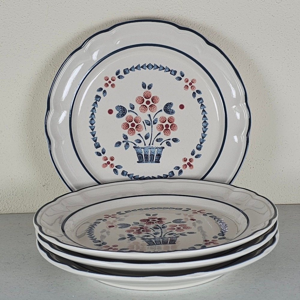 Set of 4: Hearthside Stoneware Cumberland Brambleberry Salad Plate 7-3/4"  Japan